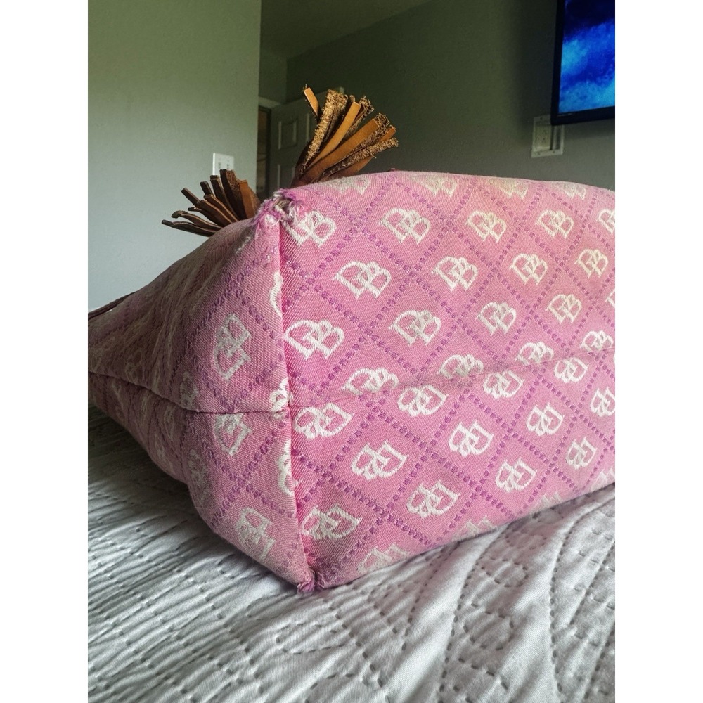 Dooney & Bourke Y2k Preppy Pink purse w/Tassel & matching wallet - Picture 11 of 16